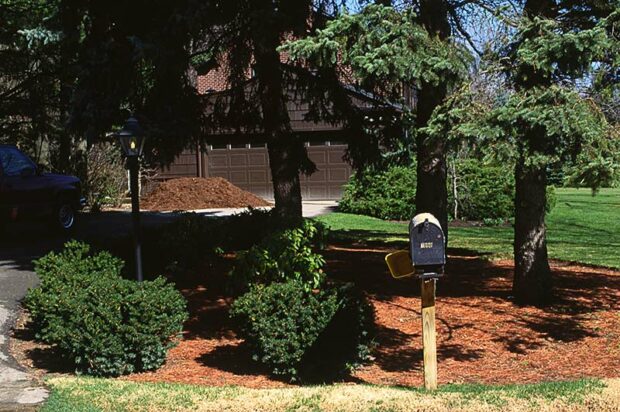 When the mulch truck arrives, temper your optimism about how long it will take to spread. Don't dump the pile where it will block your garage door.